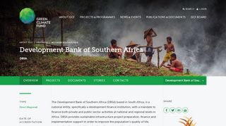 
                            11. Development Bank of Southern Africa (DBSA) - Accredited Entity ...