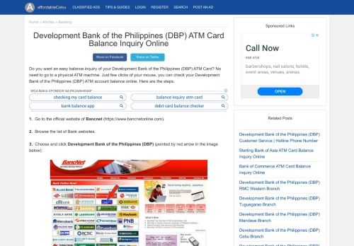 
                            10. Development Bank of the Philippines (DBP) ATM Card Balance ...