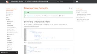 
                            3. Development Security - eZ Platform Developer Documentation
