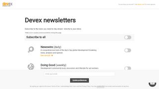 
                            8. Devex newsletters - Devex.com