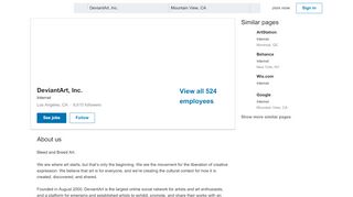 
                            10. DeviantArt, Inc. | LinkedIn
