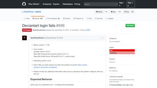 
                            2. Deviantart login fails · Issue #599 · RipMeApp/ripme · GitHub