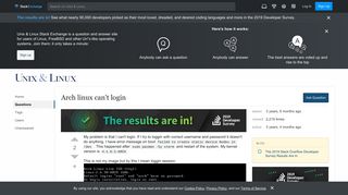
                            7. devices - Arch linux can't login - Unix & Linux Stack Exchange
