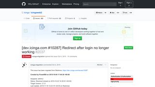 
                            7. [dev.icinga.com #10287] Redirect after login no longer working · Issue ...