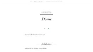 
                            5. Devise cheatsheet - Devhints