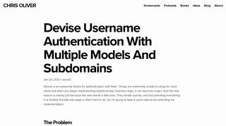 
                            10. Devise Username Authentication With Multiple Models And Subdomains