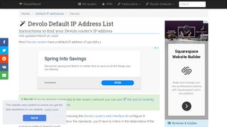 
                            2. Devolo Default IP Address List (Updated December 2018) | RouterReset