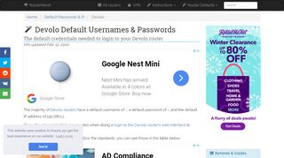 
                            11. Devolo Default Password, Login & IP List (updated December 2018 ...