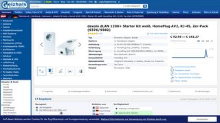 
                            13. devolo dLAN 1200+ Starter Kit weiß, HomePlug AV2, RJ-45, 2er-Pack ...