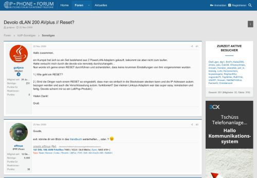 
                            4. Devolo dLAN 200 AVplus // Reset? | IP Phone Forum