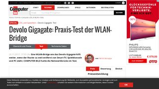 
                            5. Devolo Gigagate: Praxis-Test der WLAN-Bridge - COMPUTER BILD