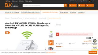
                            10. devolo WiFi Repeater, 300 Mbit/s, 1x LAN, WPS, WLAN Verstärker, weiß