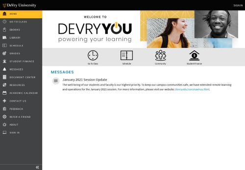 
                            1. DeVry Student Portal - DeVry University