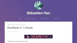 
                            4. DevStack in 1 minute | Sébastien Han