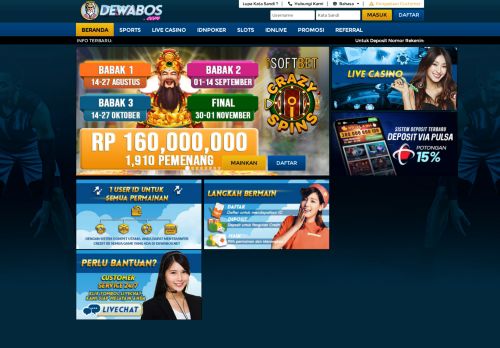 
                            12. DewaBos | Situs Judi Online, Judi Poker, Taruhan Bola