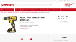 
                            11. DeWALT Akku-Bohrschrauber DCD790S2 bei BAUHAUS kaufen