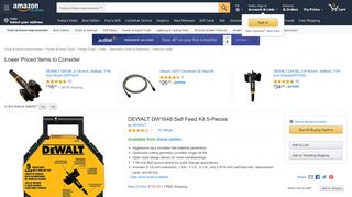 
                            11. DEWALT DW1648 Self Feed Kit 5-Pieces - Self Feed Bits - Amazon.com