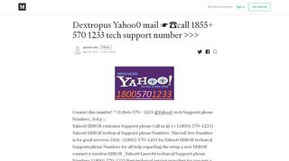 
                            9. Dextropus Yahoo0 mail call 1855+ 570 1233 tech support number >>>
