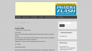 
                            10. Dezember | 2004 | - PharmaFlash