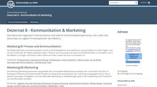 
                            11. Dezernat 8 - Kommunikation & Marketing