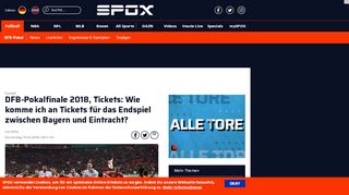 
                            10. DFB-Pokalfinale 2018, Tickets: Wie komme ich an Tickets für das ...