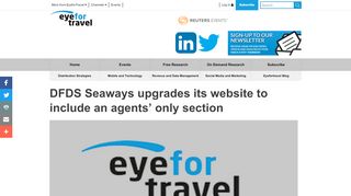 
                            9. DFDS Seaways upgrades its website to include an agents' only section