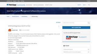 
                            13. DFM host diag shows old IP for filer - - NetApp Community