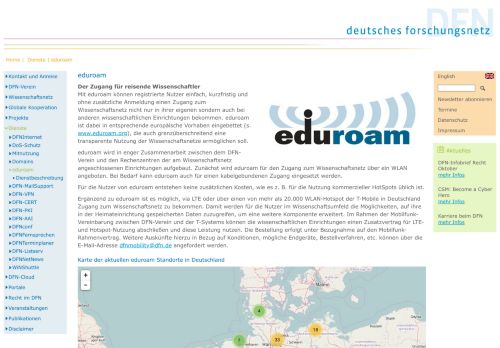 
                            13. DFN-Verein: eduroam