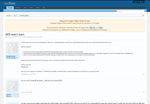 
                            8. DFO won't start. | Dungeon Fighter Online Forums