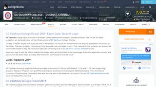 
                            4. DG Vaishnav College Result 2019: Exam Date, Student Login