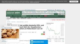 
                            12. DGAP-News: CMC Markets ist der größte deutsche CFD- und Forex ...