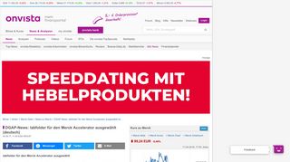
                            10. DGAP-News: labfolder für den Merck Accelerator ausgewählt ...