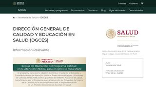 
                            7. DGCES | Salud | Gobierno | gob.mx