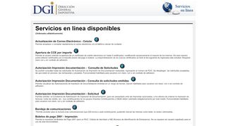 
                            6. DGI · Servicios en línea - Servicios en línea disponibles