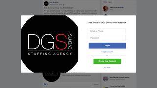 
                            4. DGS Events - DGS Events is Hiring: ALL POSITIONS!!! Are... | Facebook