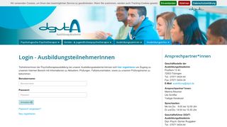 
                            4. dgvt-AusbildungsAkademie: Login AusbildungsteilnehmerInnen