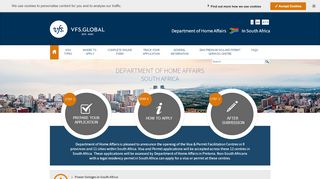 
                            3. DHA Visa Information - South Africa - Home Page - VFS Global