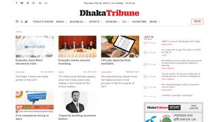 
                            4. Dhaka Tribune | Latest news update from Everjobs.com.bd in ...