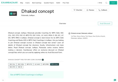 
                            10. Dhakad concept, Ratanada | IBPS Clerk Coaching in Jodhpur