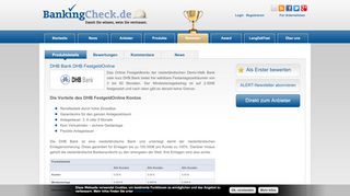 
                            11. DHB Bank DHB FestgeldOnline | BankingCheck.de