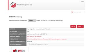 
                            8. DHBW Ravensburg - Metadata Explorer Tool