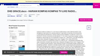 
                            10. DHE GRACE.docx - HARIAN KOMPAS KOMPAS TV LIVE RADIO ...