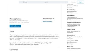 
                            10. Dheeraj Kumar - Project Manager - HCL Technologies Ltd. | LinkedIn