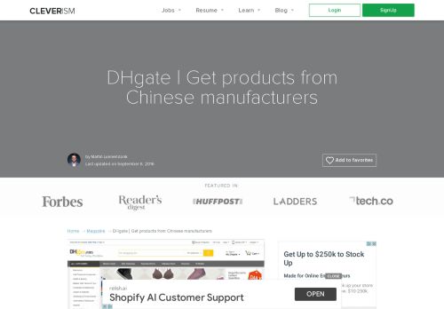 
                            8. DHgate | Strategies for selling your products online - Cleverism