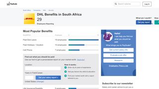 
                            12. DHL Benefits & Perks | PayScale South Africa