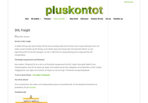 
                            12. DHL Freight - Pluskontot