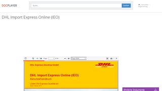 
                            9. DHL Import Express Online (IEO) - PDF - DocPlayer.org