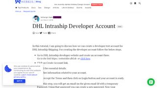 
                            10. DHL Intraship Developer/Test account - Webkul Software