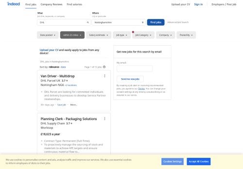 
                            10. DHL Jobs in Nottinghamshire - February 2019 | Indeed.co.uk