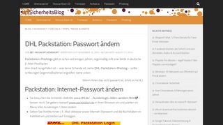 
                            8. DHL Packstation: Passwort ändern | Un|SicherheitsBlog